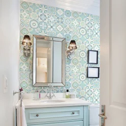 Sticker Mural Carrelage adhésif Cuisine Salle de Bain - 24 STICKERS CARRELAGES AZULEJOS GUILIANITA - 24stickers15x15cm