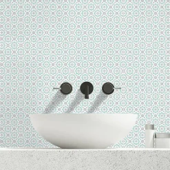 Sticker Mural Carrelage adhésif Cuisine Salle de Bain - 24 STICKERS CARRELAGES AZULEJOS ROCIO - 24stickers15x15cm