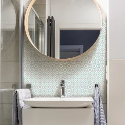 Sticker Mural Carrelage adhésif Cuisine Salle de Bain - 24 STICKERS CARRELAGES AZULEJOS ROCIO - 24stickers15x15cm