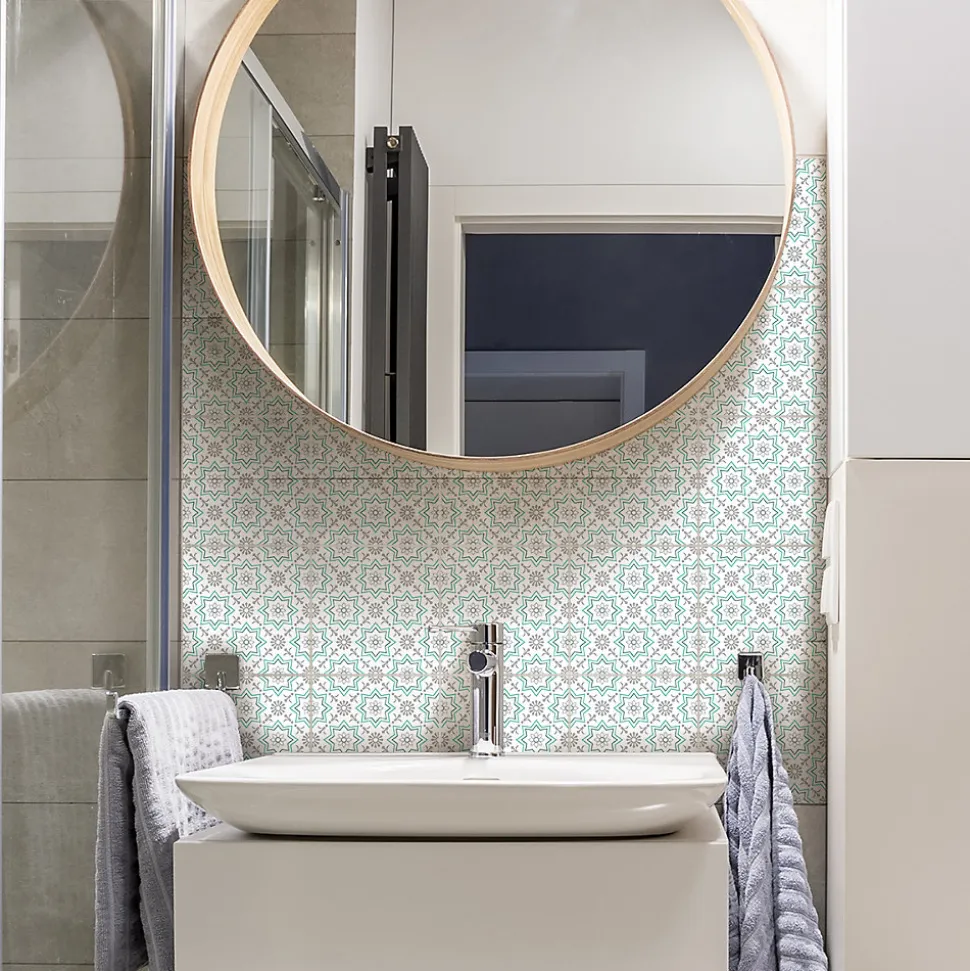 Sticker Mural Carrelage adhésif Cuisine Salle de Bain - 24 STICKERS CARRELAGES AZULEJOS ROCIO - 24stickers15x15cm