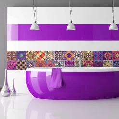 Sticker Mural Carrelage adhésif Cuisine Salle de Bain - 24 STICKERS CARRELAGES AZULEJOS DUILO - 24stickers15x15cm