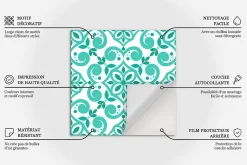 Sticker Mural Carrelage Wallfluent 10x10 cm Arches 3D tendance Cuisine Salle de Bain 24 pcs