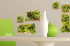 Sticker mural 3D trompe l'oeil, jardin vertical, effet réaliste, 21,9 cm X 29,7 cm, x2, décoration intérieure