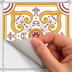 Stickers muraux - Sticker Mural Carrelage adhésif Cuisine Salle de Bain - 24 STICKERS CARRELAGES ORIANA - 24stickers15x15cm