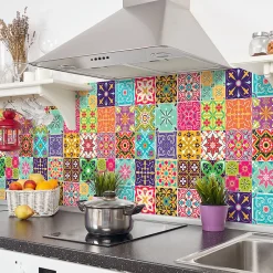 Stickers muraux - Sticker Mural Carrelage adhésif Cuisine Salle de Bain - 24 STICKERS CARRELAGES VOLTERRA - 24stickers15x15cm