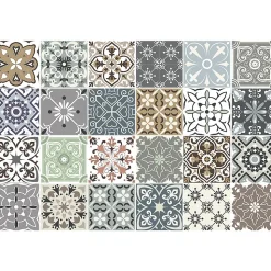 Stickers muraux - Sticker Mural Carrelage adhésif Cuisine Salle de Bain - 24 STICKERS CARRELAGES BEROBELLO - 24stickers15x15cm