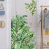 Stickers muraux feuilles tropicales vertes, stickers muraux plantes vertes, stickers muraux feuilles de palmier, chambre, salon
