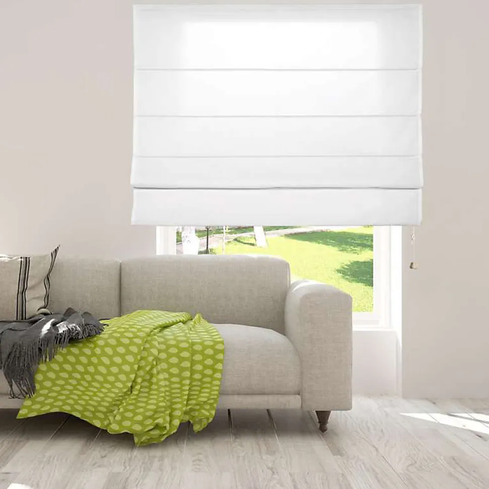 Store Bateau avec baleines Écru 120 x 175 cm