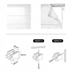 Store Bateau avec baleines Écru 180 x 250 cm