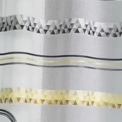 Store bateau en étamine à rayures géométriques (45x130 cm - Vert tilleul)