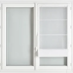 Store bateau en étamine blanc (45x180 cm - Blanc)