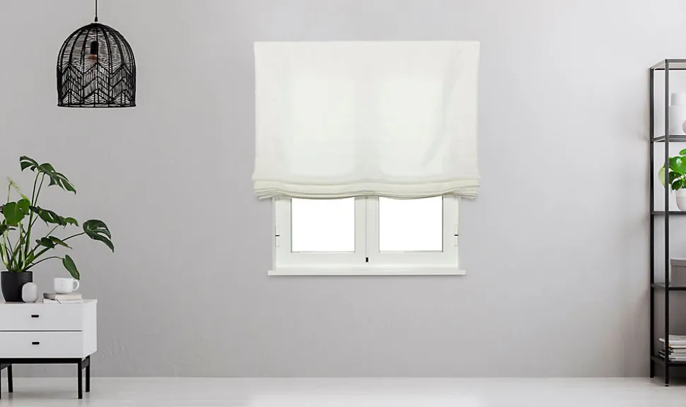 Store Bateau Tamisant sans baleines Artemia Blanc 90 X 175 , Viewtex