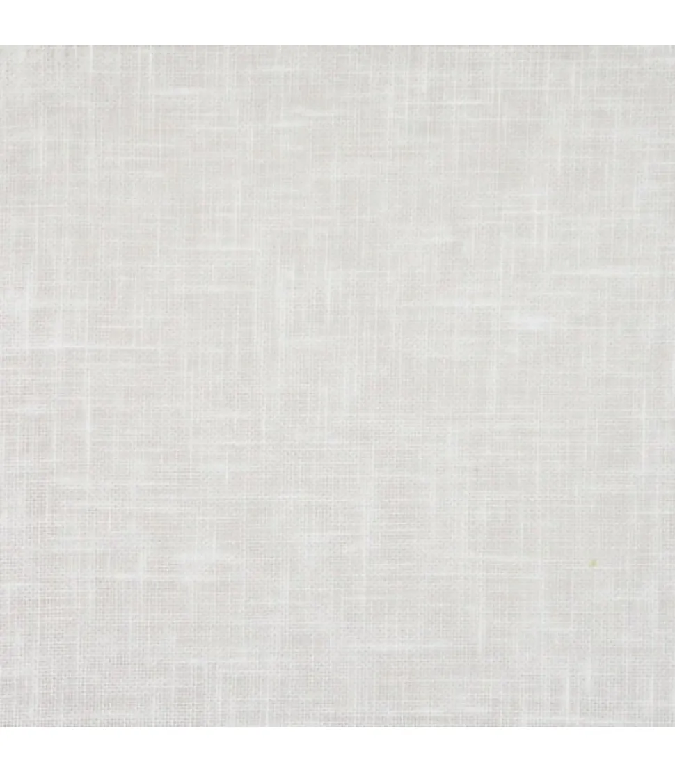 Store en pointe à baguette en voilage aspect lin - 73x165cm - Blanc