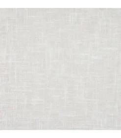 Store en pointe à baguette en voilage aspect lin - 45x165cm - Blanc
