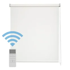 Store Enrouleur - Easydeco - Motorisé à batterie - Translucide - 160x250 cm - Blanc