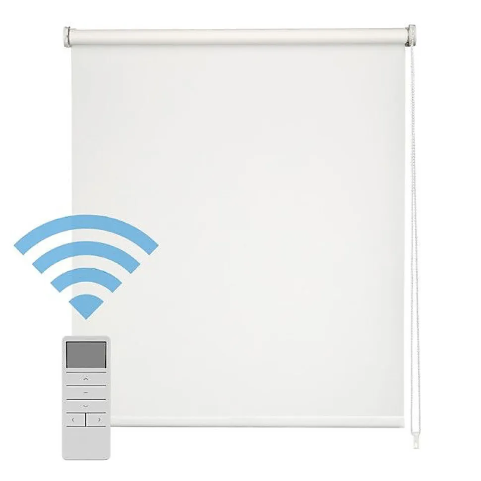 Store Enrouleur - Easydeco - Motorisé à batterie - Translucide - 160x250 cm - Blanc