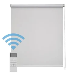 Store Enrouleur - Easydeco - Translucide - Motorisé à batterie - 150x250 cm - Gris