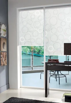 Store Enrouleur "Cercles Dessinés" (60x190 cm - Blanc)
