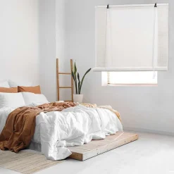 Store Enrouleur en Bambou Blanc 120 x 175 cm