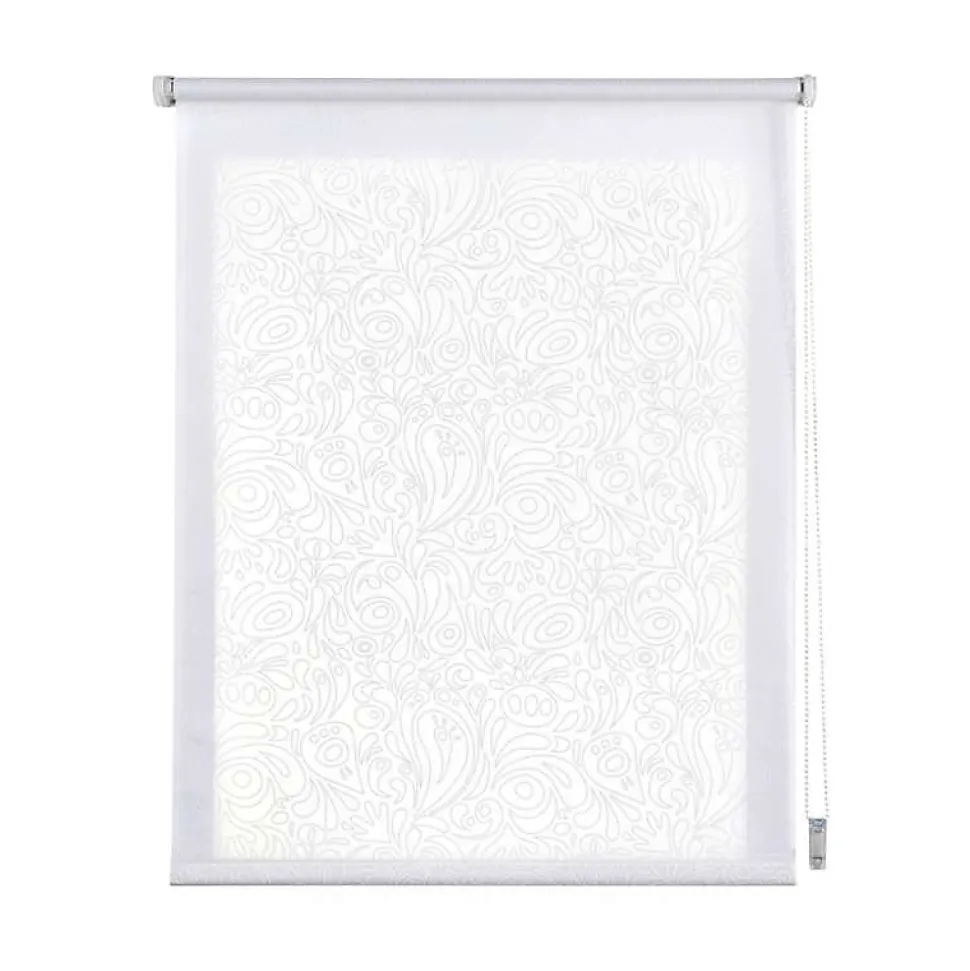 Store Enrouleur enrouleur imprimé CachemireBlanc 75 x 180 cm