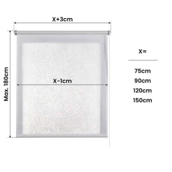 Store Enrouleur enrouleur imprimé CachemireBlanc 75 x 180 cm