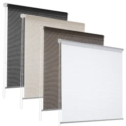 Store enrouleur Fashion coloris Deluxe Stripe Anthracite 55 x 150 cm