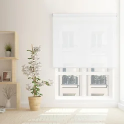 Store Enrouleur Isolant Thermique Screen Degré d'ouverture 10% Blanc 120 X 250cm , Viewtex