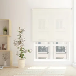 Store Enrouleur Isolant Thermique Screen Degré d'ouverture 10% Blanc Lin 150 X 250cm , Viewtex