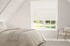 Store Enrouleur Isolant Thermique Screen Degré d'ouverture 5% Blanc Lin 135 X 190cm , Viewtex