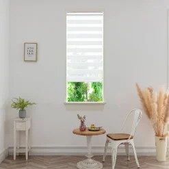 Store enrouleur jour / nuit sans perçage Elin 2 blanc cassé l.45 x H.140cm Goodhome