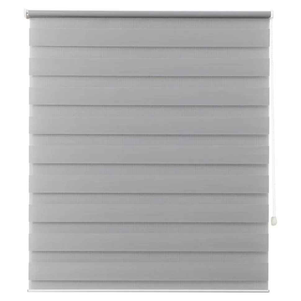 Store enrouleur jour / nuit sans perçage Elin 2 gris béton l.120 x H.180cm Goodhome