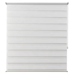 Store enrouleur jour / nuit sans perçage Brize blanc chiné l.160 x H.240cm Goodhome