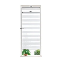 Store enrouleur jour / nuit sans perçage Keston blanc cassé l.40 x H.140cm Goodhome