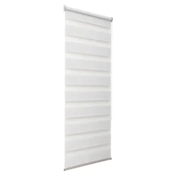 Store enrouleur jour / nuit sans perçage Brize blanc chiné l.55 x H.180cm Goodhome