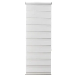 Store enrouleur jour / nuit sans perçage Brize blanc chiné l.55 x H.180cm Goodhome