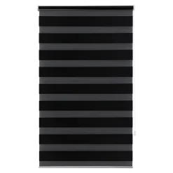Store enrouleur jour / nuit sans perçage Elin 2 noir l.90 x H.240cm Goodhome