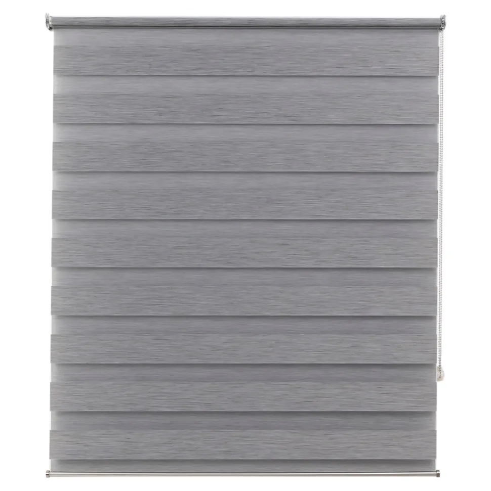 Store enrouleur jour / nuit sans perçage Brize gris chiné l.120 x H.180cm Goodhome