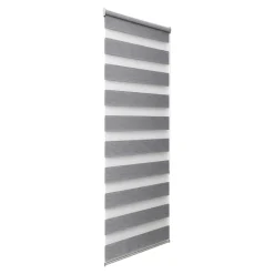 Store enrouleur jour / nuit sans perçage Brize gris chiné l.55 x H.180cm Goodhome