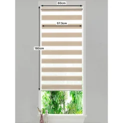Store enrouleur jour / nuit sans perçage Brize beige l.60 x H.180cm Goodhome