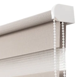 Store enrouleur jour / nuit sans perçage Elin 2 gris perle l.40 x H.140cm Goodhome