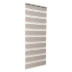 Store enrouleur jour / nuit sans perçage Elin 2 gris perle l.40 x H.140cm Goodhome