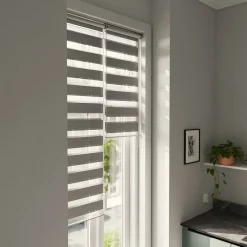 Store enrouleur jour / nuit sans perçage Brize gris chiné l.45 x H.140cm Goodhome