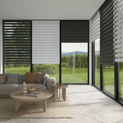 Store enrouleur jour / nuit sans perçage Keston blanc cassé l.60 x H.180cm Goodhome