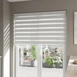 Store enrouleur jour / nuit sans perçage Elin 2 blanc cassé l.160 x H.240cm Goodhome