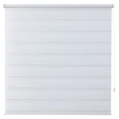 Store enrouleur jour / nuit sans perçage Elin 2 blanc cassé l.160 x H.240cm Goodhome