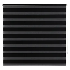 Store enrouleur jour / nuit sans perçage Elin 2 noir l.180 x H.240cm Goodhome