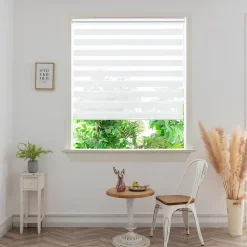 Store enrouleur jour / nuit sans perçage Elin 2 blanc cassé l.180 x H.240cm Goodhome