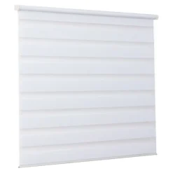 Store enrouleur jour / nuit sans perçage Elin 2 blanc cassé l.180 x H.240cm Goodhome