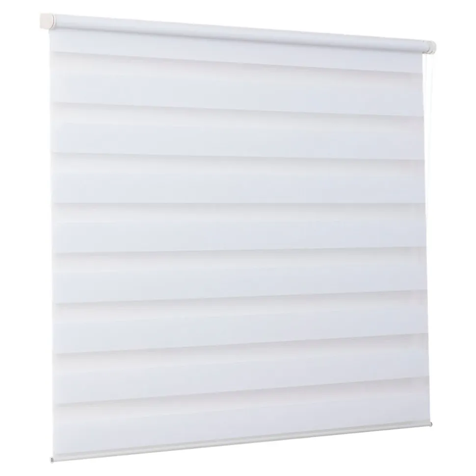 Store enrouleur jour / nuit sans perçage Elin 2 blanc cassé l.180 x H.240cm Goodhome