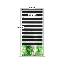 Store enrouleur jour / nuit sans perçage Elin 2 noir l.55 x H.180cm Goodhome